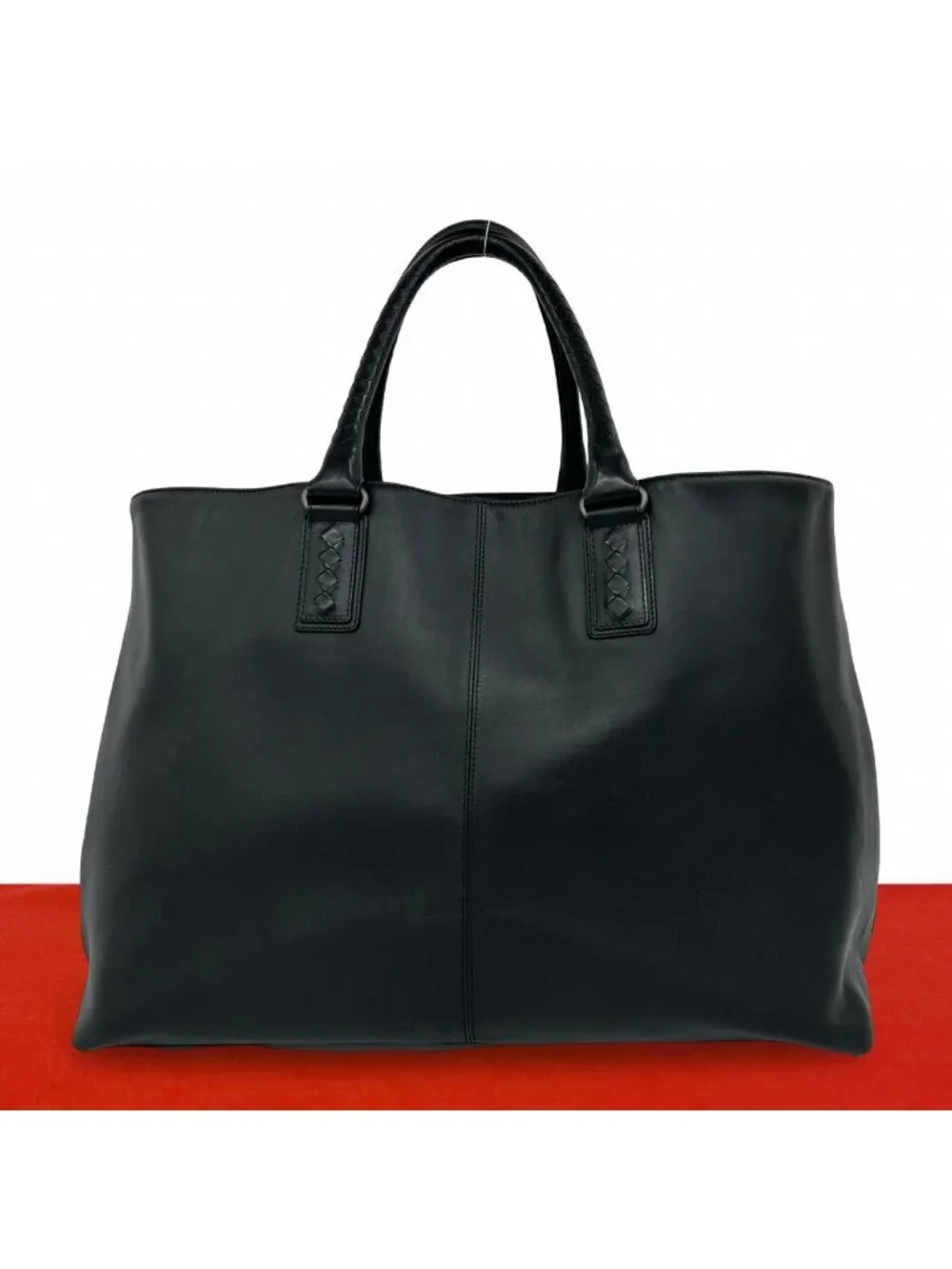 Bottega Veneta Vintage Marco Polo Leather Tote Black